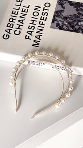 Whitney Headpiece Gold Pearl