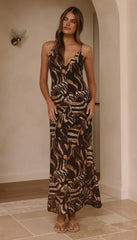 Sharn Maxi Dress Chocolate Zebra