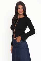 Rosienna Knit Top Black