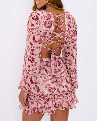 Amelia Floral Ruffle Mini Dress