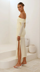 Isadora Off Shoulder Maxi Dress Yellow
