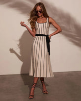 Tell Me More Contrast Midi Dress