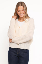 Henderson Thick Knit Cardigan Cream