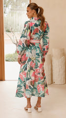 Aida Long Sleeve Maxi Dress Spritz Pink