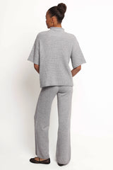 Remii Knit Pant Set Grey