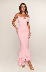 Dancing Petals Maxi Dress Pink