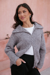 Miffy Zip Through Cardigan Grey