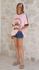 Avis Oversized Tee Ride or Die Print