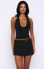 Midnight Glow Mini Skort Black