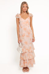 Lydia Maxi Dress Pink Floral