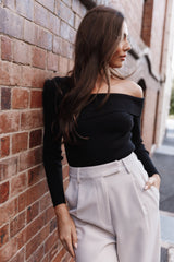 Aleena Knit Top Black