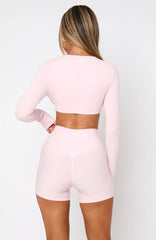 Keep Up High Waisted Shorts 4 Ballet Pink