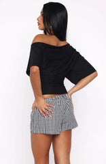 Marrakech Moments Cinched Waist Top Black
