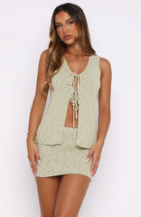 Rise Above Knit Top Pistachio