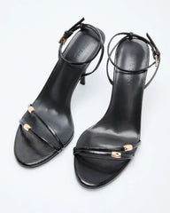 Lenden Gold Hardware Strappy Heels