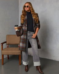 Devora Plaid Double Breasted Coat