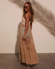 Starlet Corset Tulle Maxi Dress