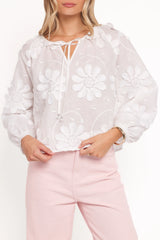 Leire Embroidered Blouse White