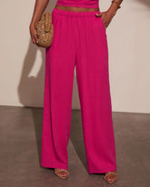 Onyx Linen Wide Leg Pants