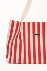Ruby Beach Bag Red Stripe