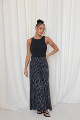 Neveah Pant Black Polka Dot