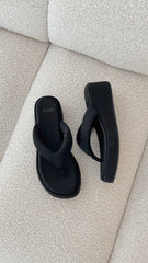 Bibiana Platform Thong Black