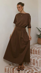 Aleski Maxi Dress Chocolate