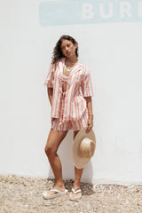 Aaliyah Shorts Pink Stripe