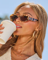 Reyes Tortoise Oval Sunglasses