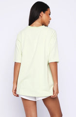 Touchdown Oversized Tee Lime Stripe