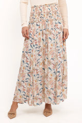 Seana Shirred Waist Maxi Skirt Paisley