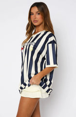 Lets Just Leave Oversized Jersey Navy