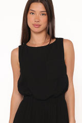 Brenna Cotton Jumpsuit Black