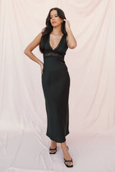 Brennan Maxi Slip Dress Black