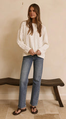 Mia Long Sleeve Top White