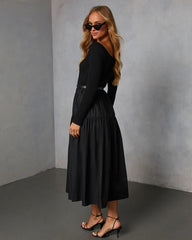 Fallow Field Belted Midi Dress