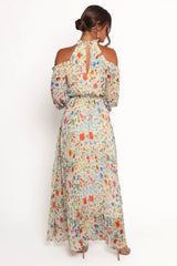 Hilary Pleated Maxi Dress Garden Floral