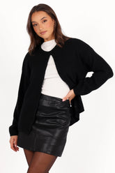 Astor Classic Button Up Cardigan Black