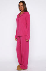 Pillow Talk Long Sleeve Pyjama Set Berry