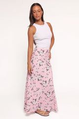 Evie Maxi Skirt Pink Floral
