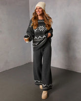 Sleighbell Snow Fair Isle Knit Pant