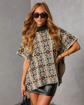 Orianna Paisley Print Turtleneck Sweater