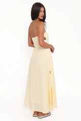 Cyrus Strapless Maxi Dress Butter Yellow