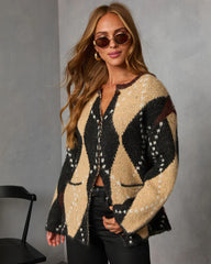 Paxtin Argyle Print Sweater