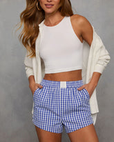 Rori Seersucker Checkered Shorts
