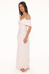 Mayven Maxi Dress White Ditsy