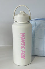 Staying Hydrated Drink Bottle Off 1L White Pink