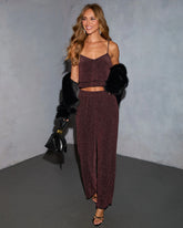 Moon Melt Lurex Straight Leg Pants