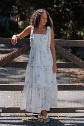 Aurelia Maxi Dress Purple Floral