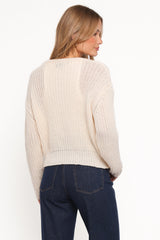 Henderson Thick Knit Cardigan Cream